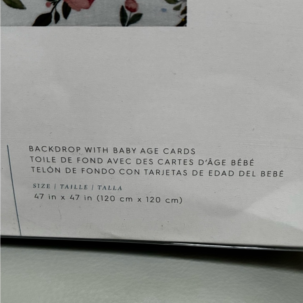 Floral Cotton Muslin Photo Blanket & Baby Age Cards NEW! - Picture 4 of 4